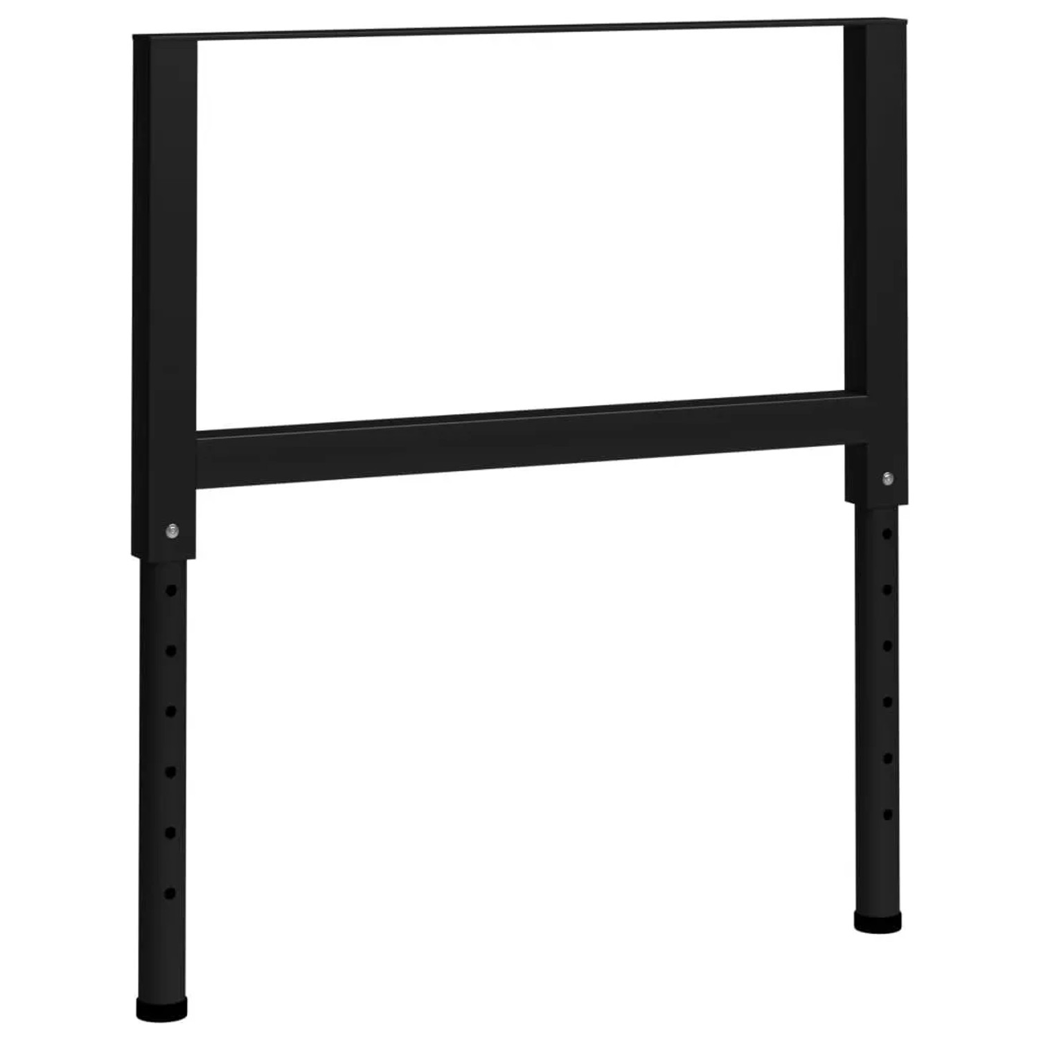 Verstellbares vidaXL Werkbankgestell, 2er-Set, aus schwarzem Metall, 85x69-95,5 cm.