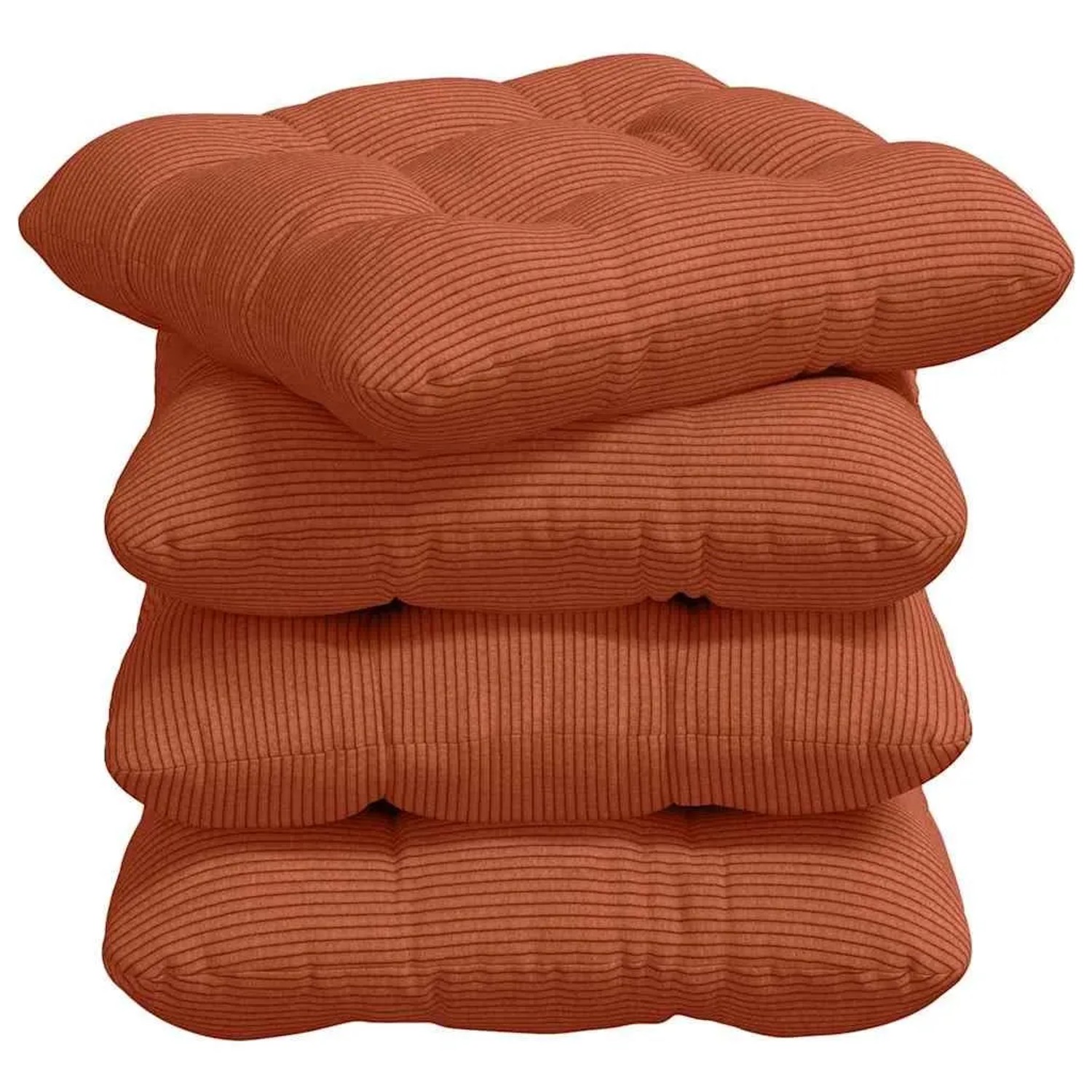 vidaXL Sitzkissen 4 Stk Rot-Orange 40 x 40 cm Cordstoff 42015102 günstig online kaufen
