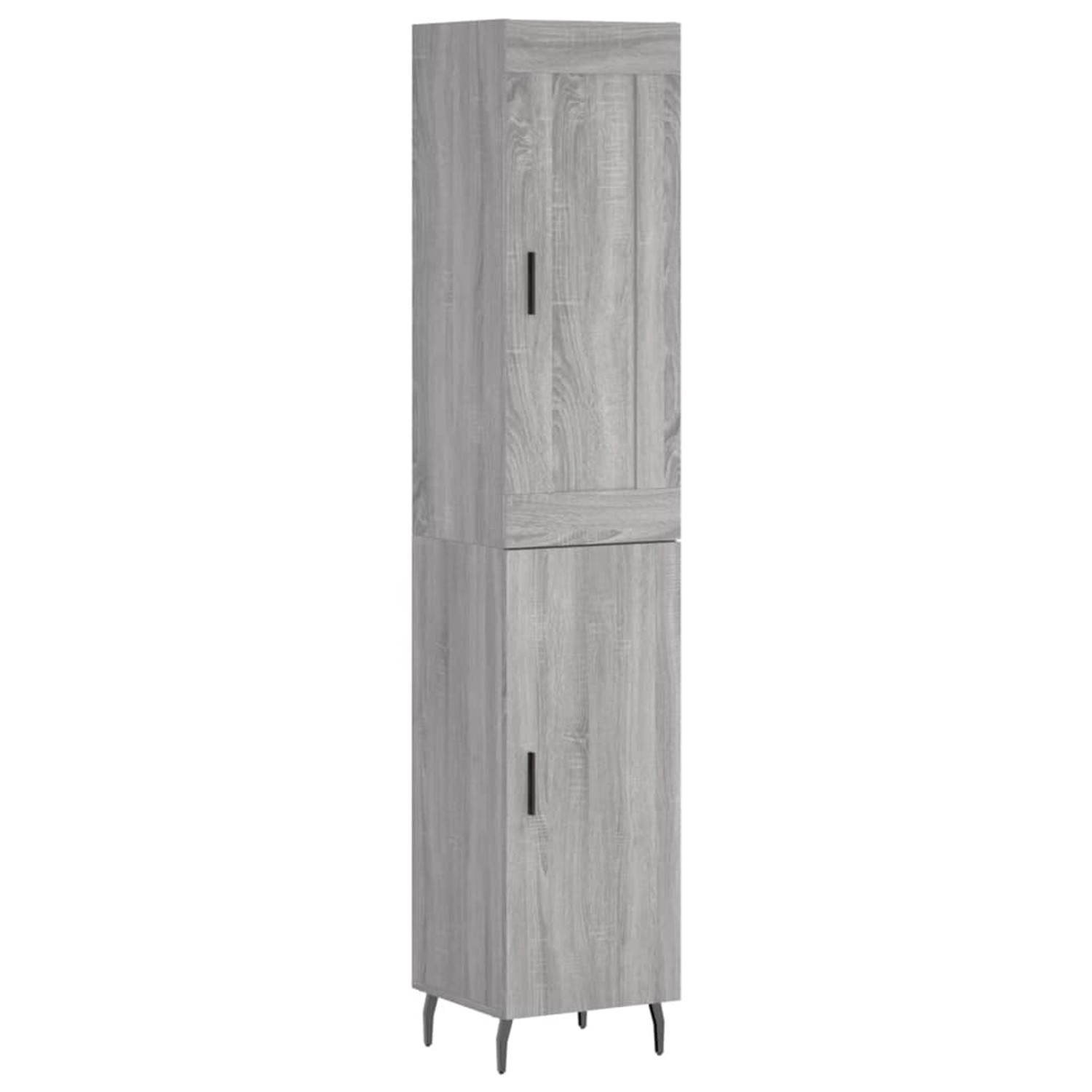 vidaXL Highboard Grau Sonoma 34,5x34x180 cm Holzwerkstoff 3200151 günstig online kaufen