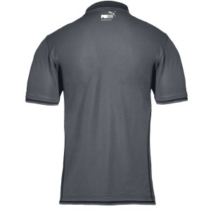 Puma Workwear Polo-Shirt Champ, stahlgrau/carbon, Größe S, Rückansicht. Arbeitskleidung für Herren.