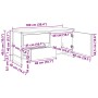 vidaXL TV-Schrank, schwarz Eichen-Optik, 100cm breit, mit Schublade und Tür. Möbel für Wohnzimmer.