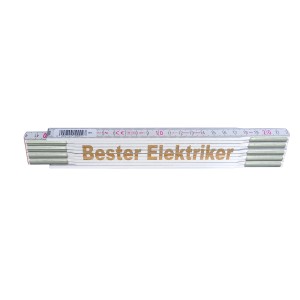 Stabila Zollstock mit Lasergravur 'Bester Elektriker', 2 m, Messwerkzeug.