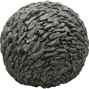 Silex Dekokugel in Schieferoptik, 27x27x23cm, aus Polyresin für Garten & Deko.