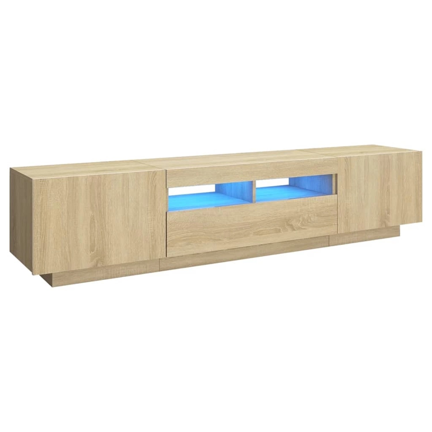 vidaXL TV-Schrank mit LED-Leuchten Sonoma-Eiche 180x35x40 cm 2
