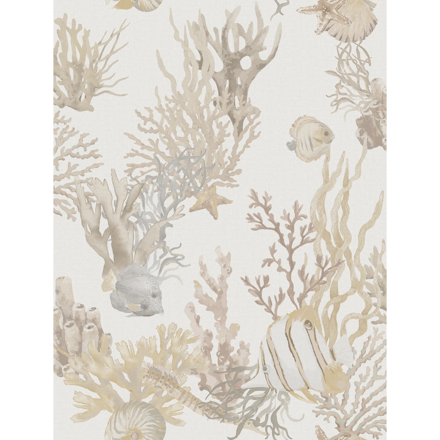 Sanders & Sanders Tapete Unterwasserwelt Beige 53 cm x 10 m günstig online kaufen