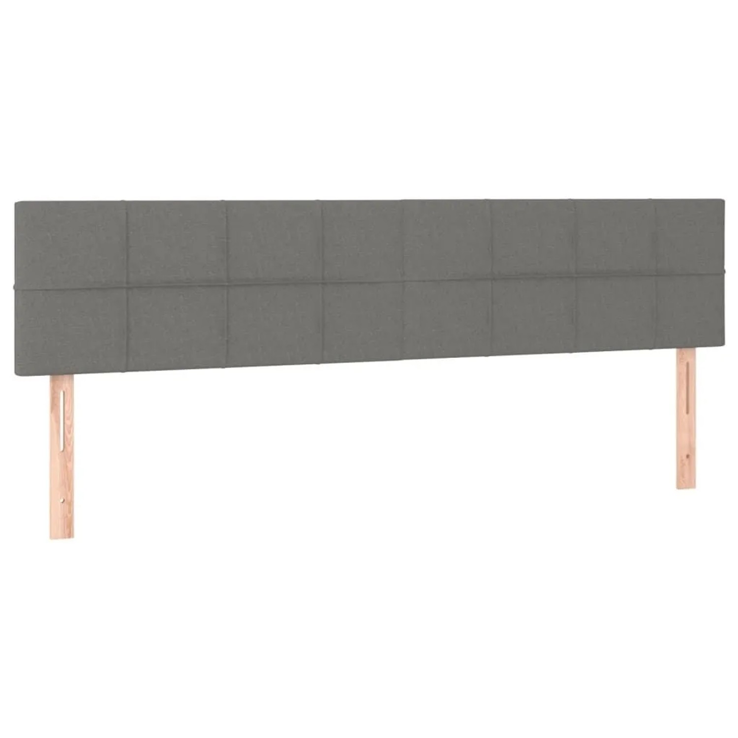 vidaXL Kopfteile 2 Stk Dunkelgrau 80x5x78/88 cm Stoff 346061