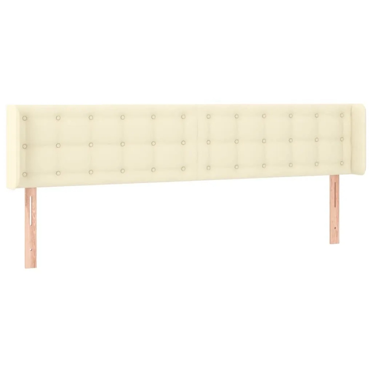 vidaXL Kopfteil mit Ohren Creme 183x16x78/88 cm Kunstleder 3118872