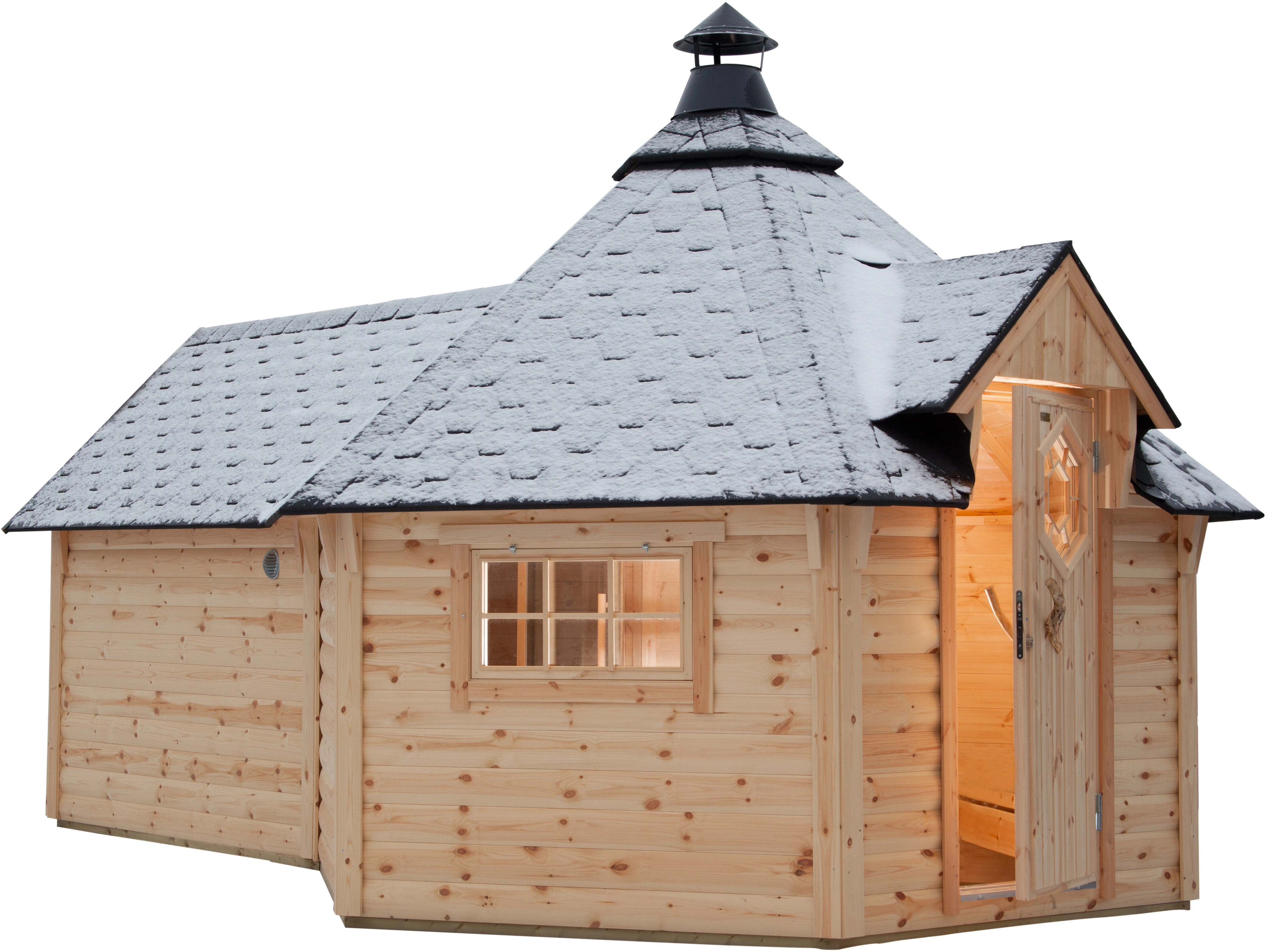 Wolff Finnhaus Grillkota x Luxe x mit Sauna-Anbau cm T: 426 de bei cm B kaufen OBI 630