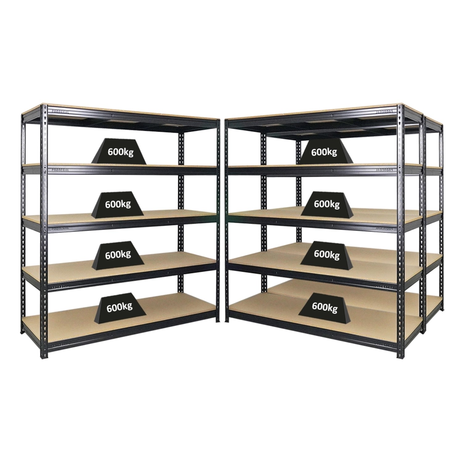 PROREGAL Mega Deal 3x Profi Schwerlastregal Bison HxBxT 180 x 160 x 60 cm 5 günstig online kaufen