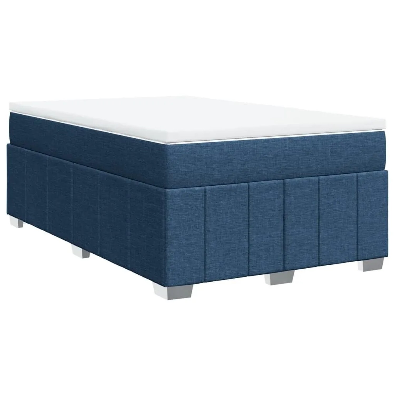 vidaXL Boxspringbett mit Matratze Blau 120x190 cm Stoff 3285462