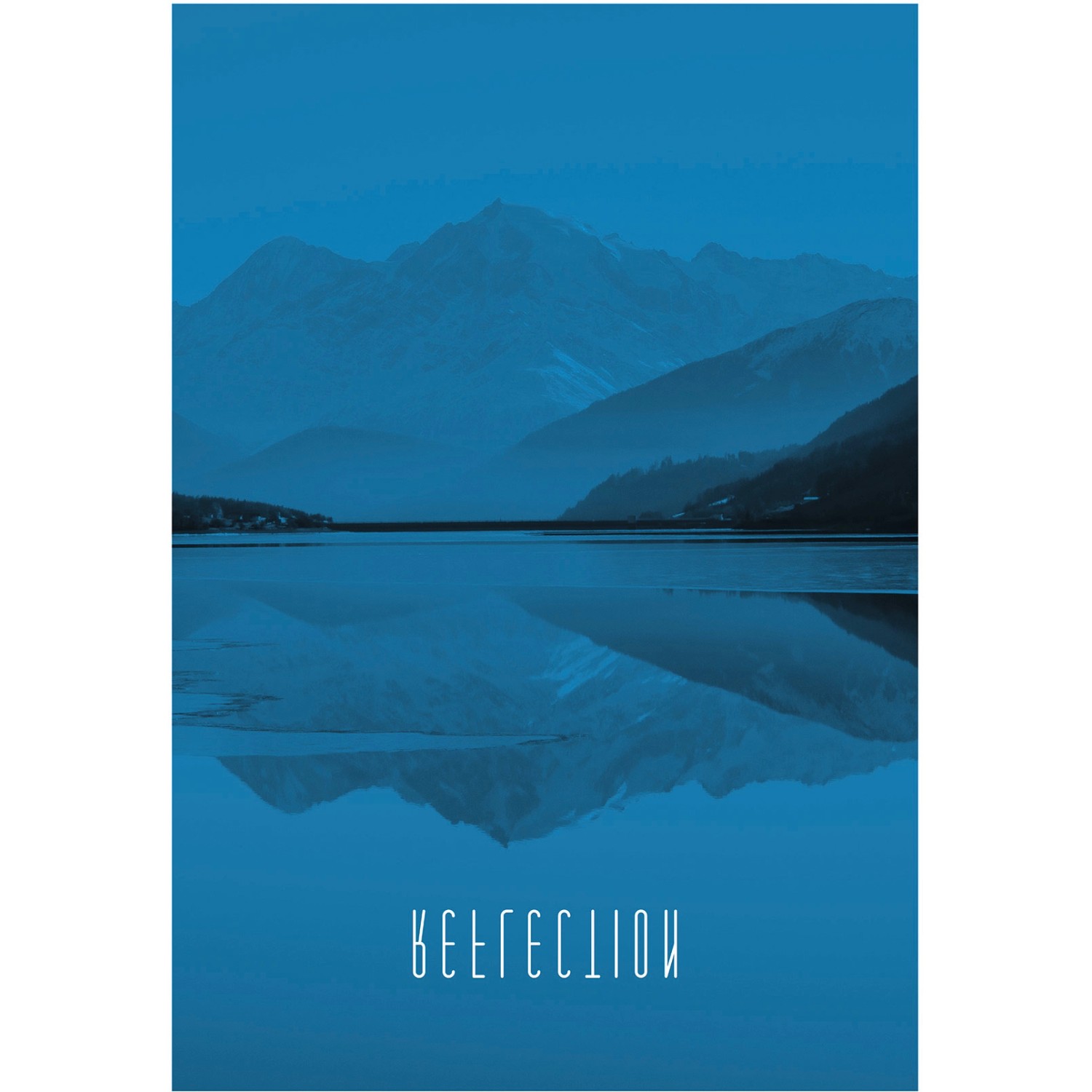 Komar Wandbild Word Lake Blue 50 x 70 cm günstig online kaufen