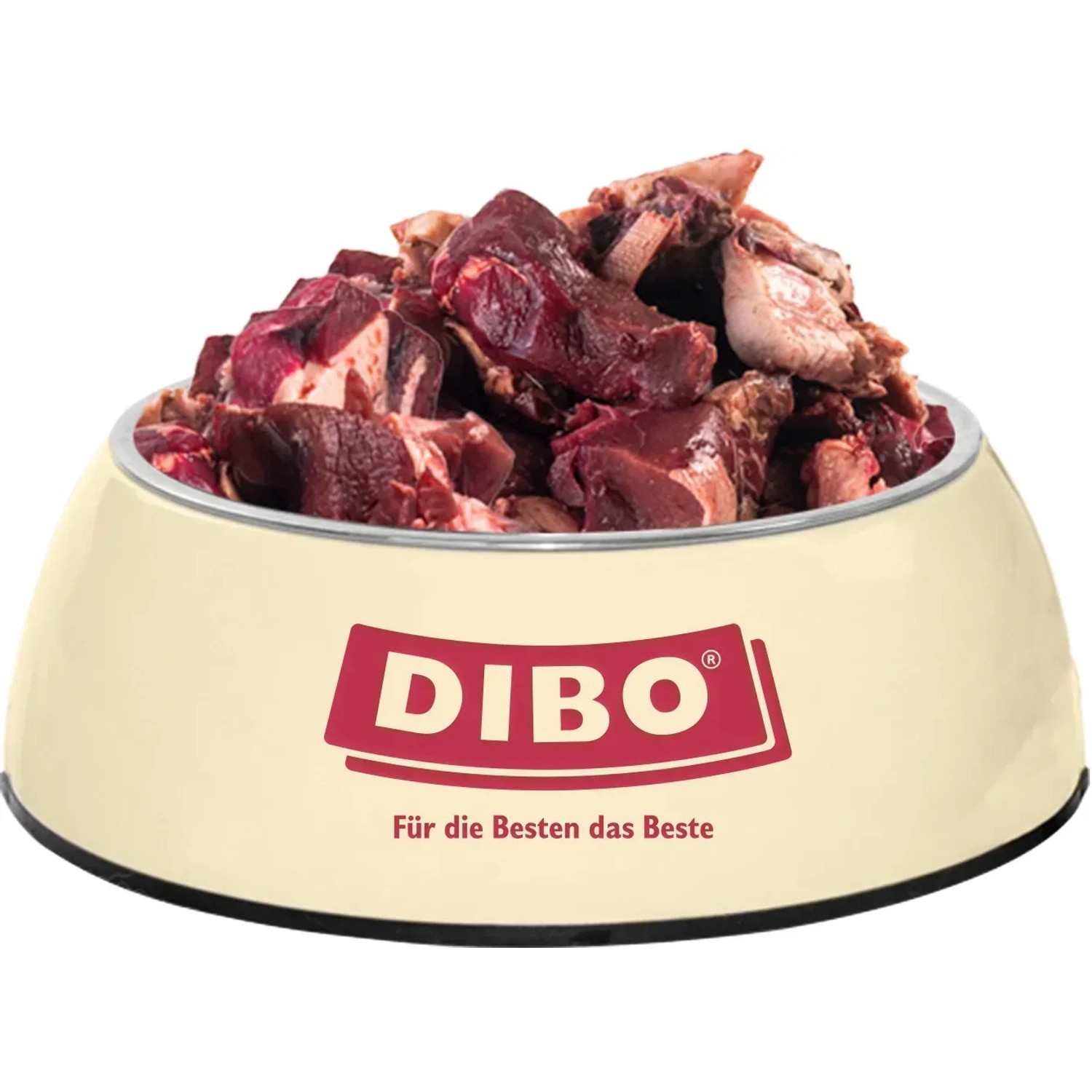 Dibo Barf Hirsch 1kg im Napf: Frostfutter für Hunde und Katzen, artgerechte Rohfütterung.