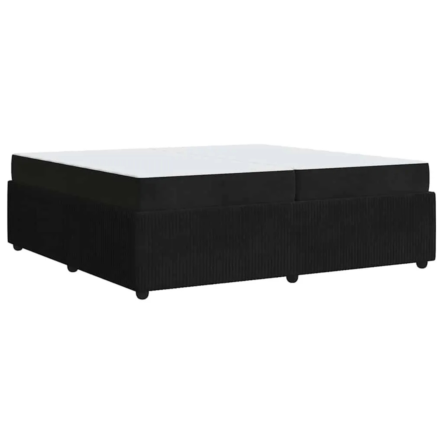 vidaXL Bettrahmen mit Matratze Schwarz 200 x 200 cm Stoff 3398440