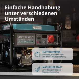 Könner & Söhnen Benzin-Generator KS 10000E-3