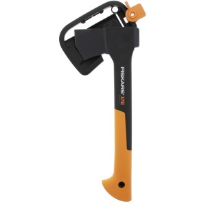 Fiskars Universalaxt X7-XS, 25,5 cm, mit Klingenschutz. Axt für Kaminholz und Lagerfeuer.