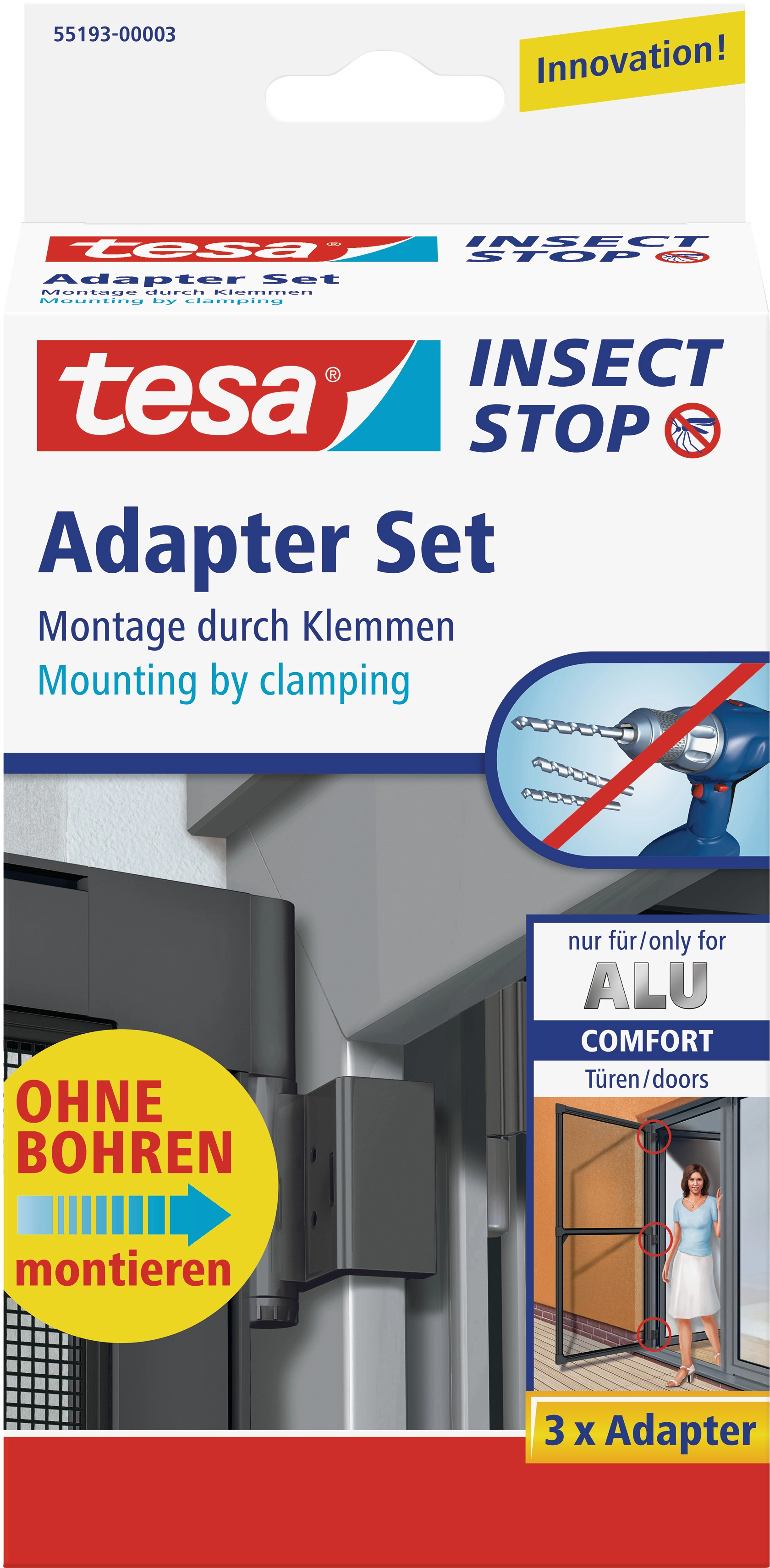 tesa Fliegengitter Alu Comfort Adapter-Set Anthrazit kaufen bei OBI