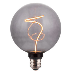 ENOVALITE LED Filament Leuchtmittel YARN GLOBE E27, dimmbar, Warmweiß, Rauchglas.