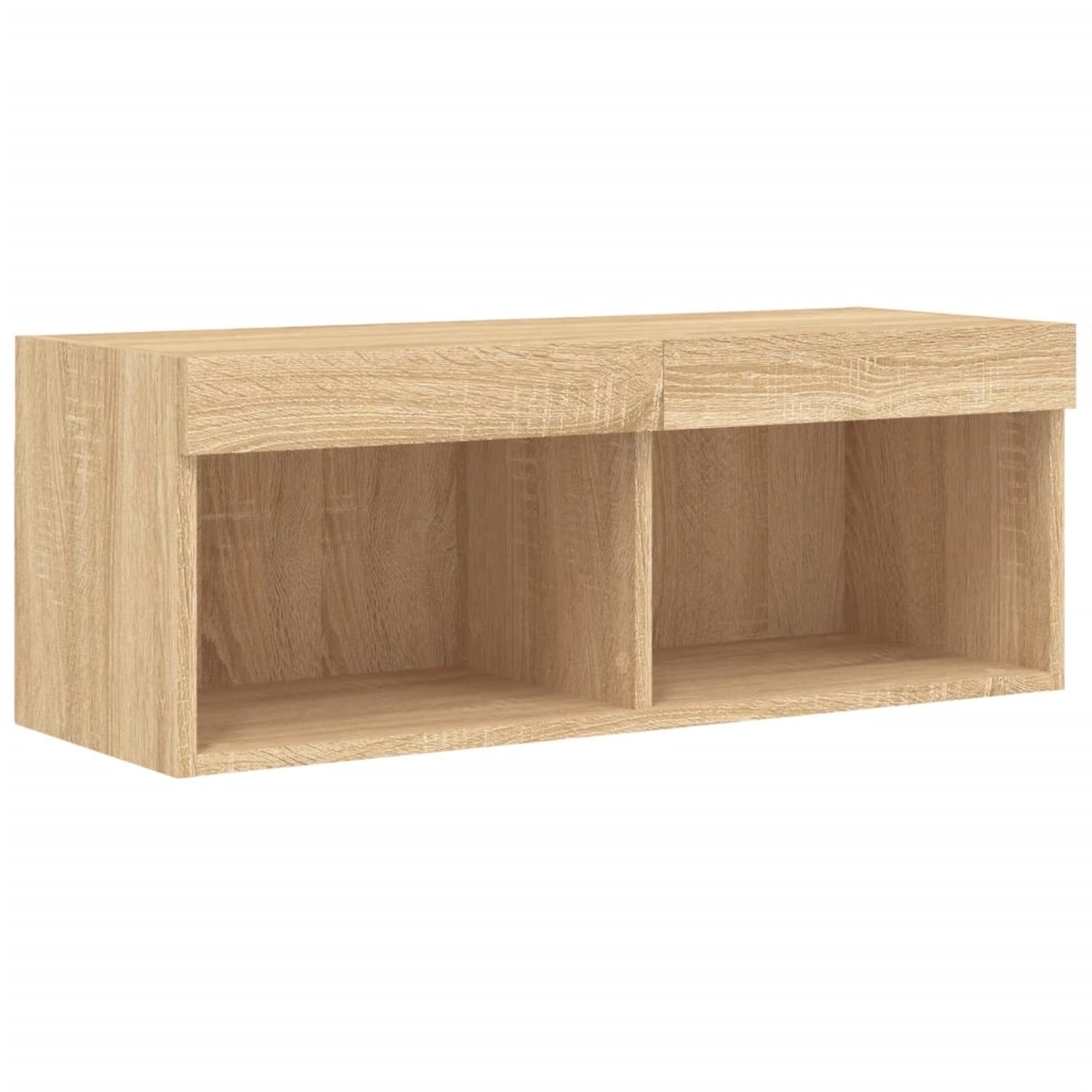 vidaXL TV-Schrank TV-Schrank mit LED Leuchten Sonoma Eiche 80x30x30 cm günstig online kaufen