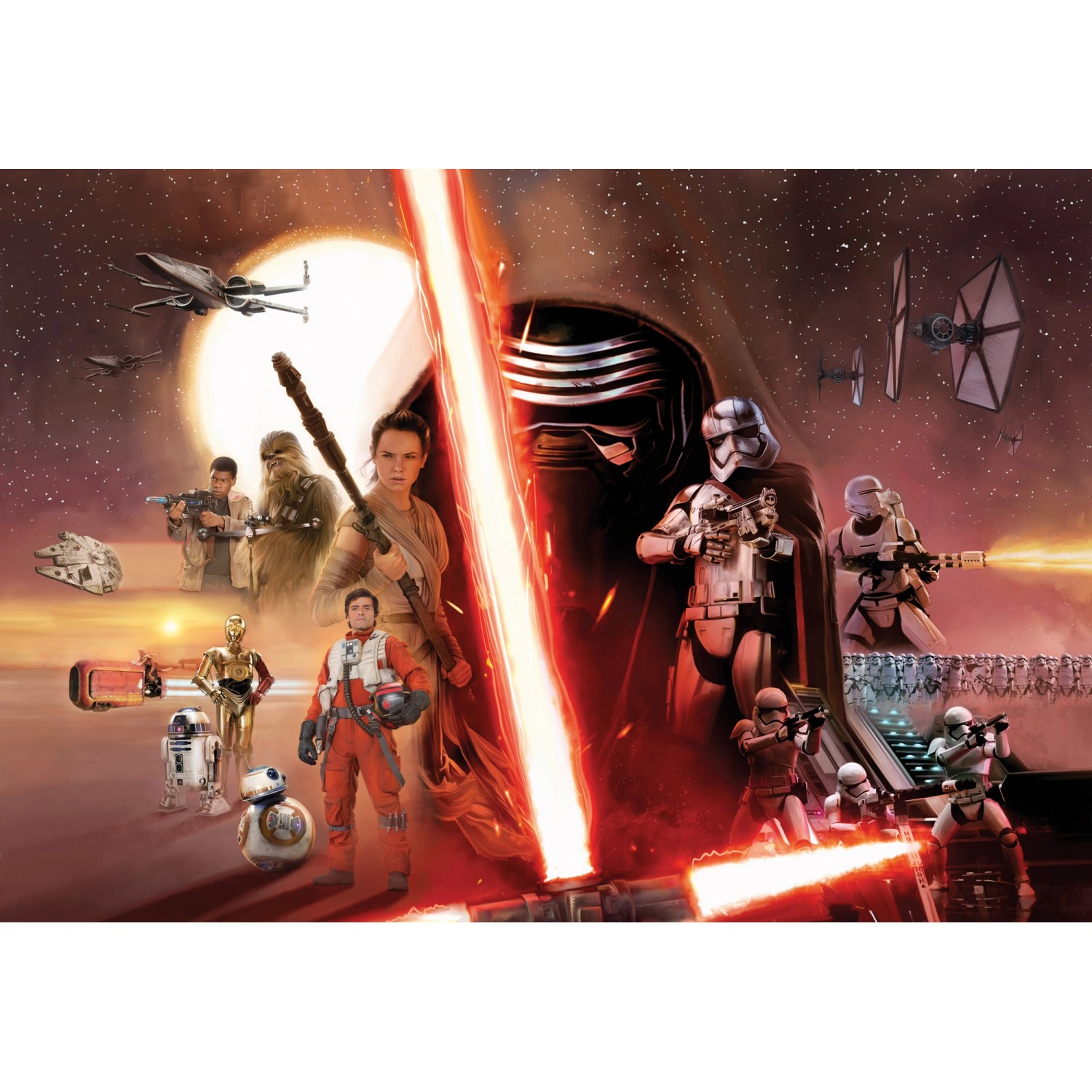 Disney Fototapete Star Wars Braun und Rot 368 x 254 cm 612230 günstig online kaufen