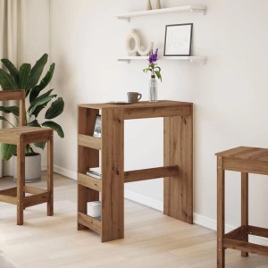 vidaXL Bartisch mit Regal Artisan-Eiche 90x40x103,5 cm Holzwerkstoff 854381