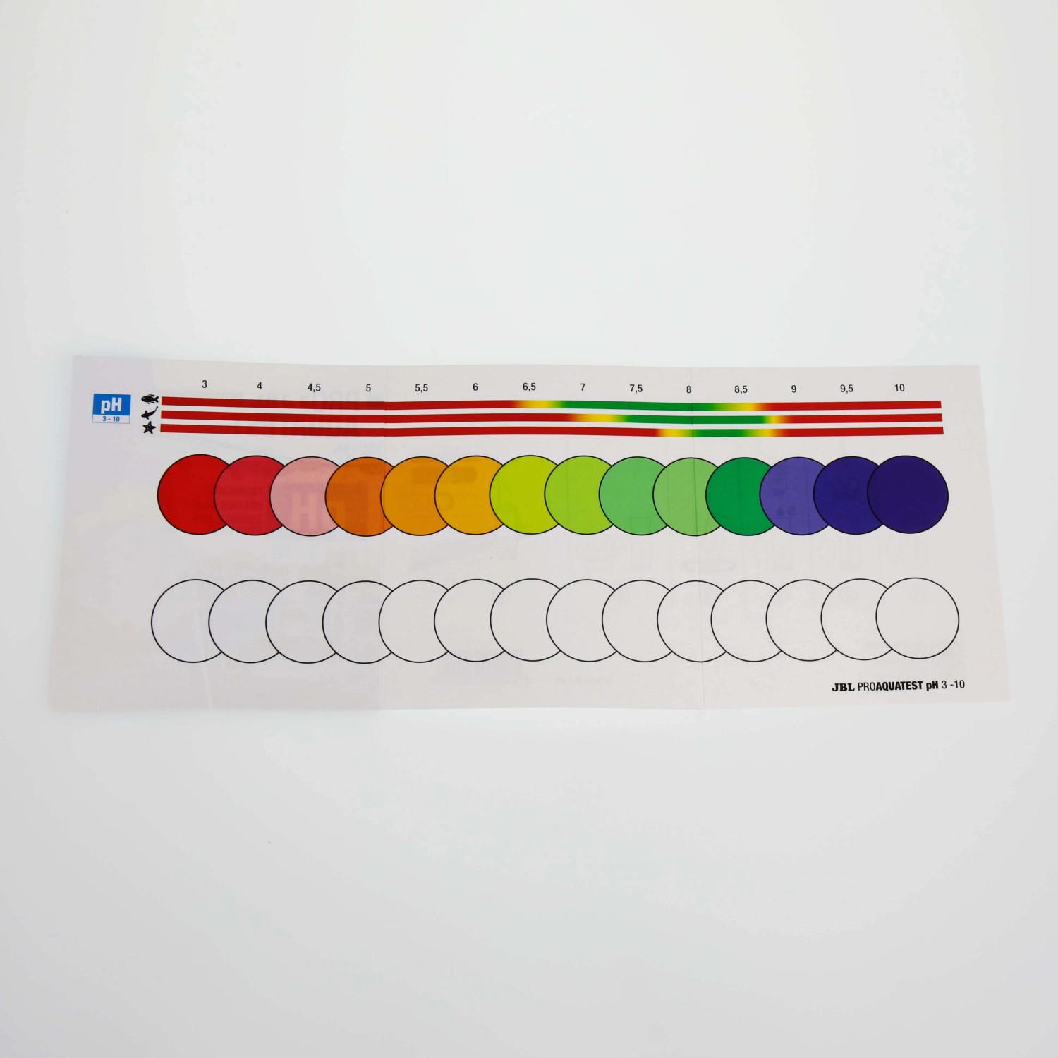 JBL ProAquaTest pH 3.0-10.0 Farbvergleichskarte für Aquarium Wassertests.