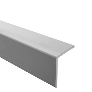 Graue Döllken Kunststoffwinkelleiste, 30x30 mm, für Wand- und Bodenabschluss.