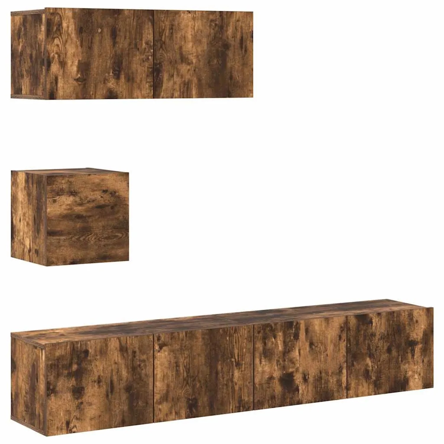 vidaXL 4-Tlg TV-Schrank-Set Räuchereiche Holzwerkstoff 3114651
