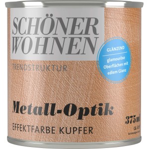 Schöner Wohnen Metall-Optik Kupfer, glänzende Effektfarbe im 375ml Gebinde.
