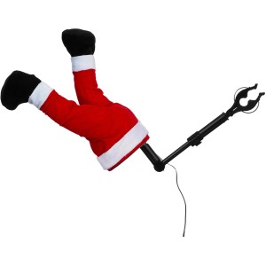 Lustige, rote Santa Beine als Weihnachtsdeko mit Halterung für den Baum.