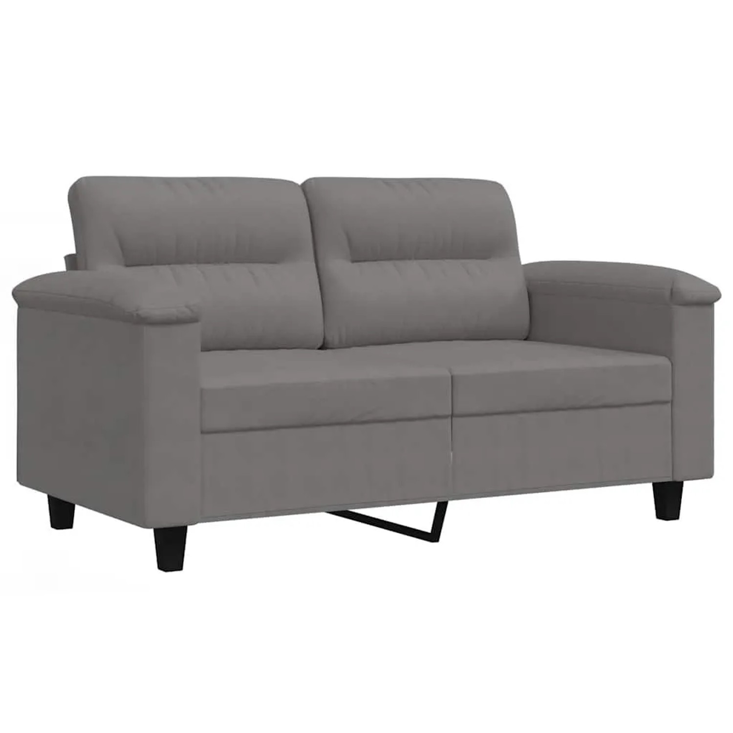 vidaXL 2-Sitzer-Sofa Dunkelgrau 120 cm Mikrofasergewebe 359557 günstig online kaufen