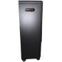 Schwarzer TroniTechnik Gasheizer 4.2 kW mit 3 Heizstufen und Rollen.
