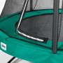 Detailansicht des grünen Salta Comfort Trampolins (Ø 183 cm) mit Sicherheitsnetz.