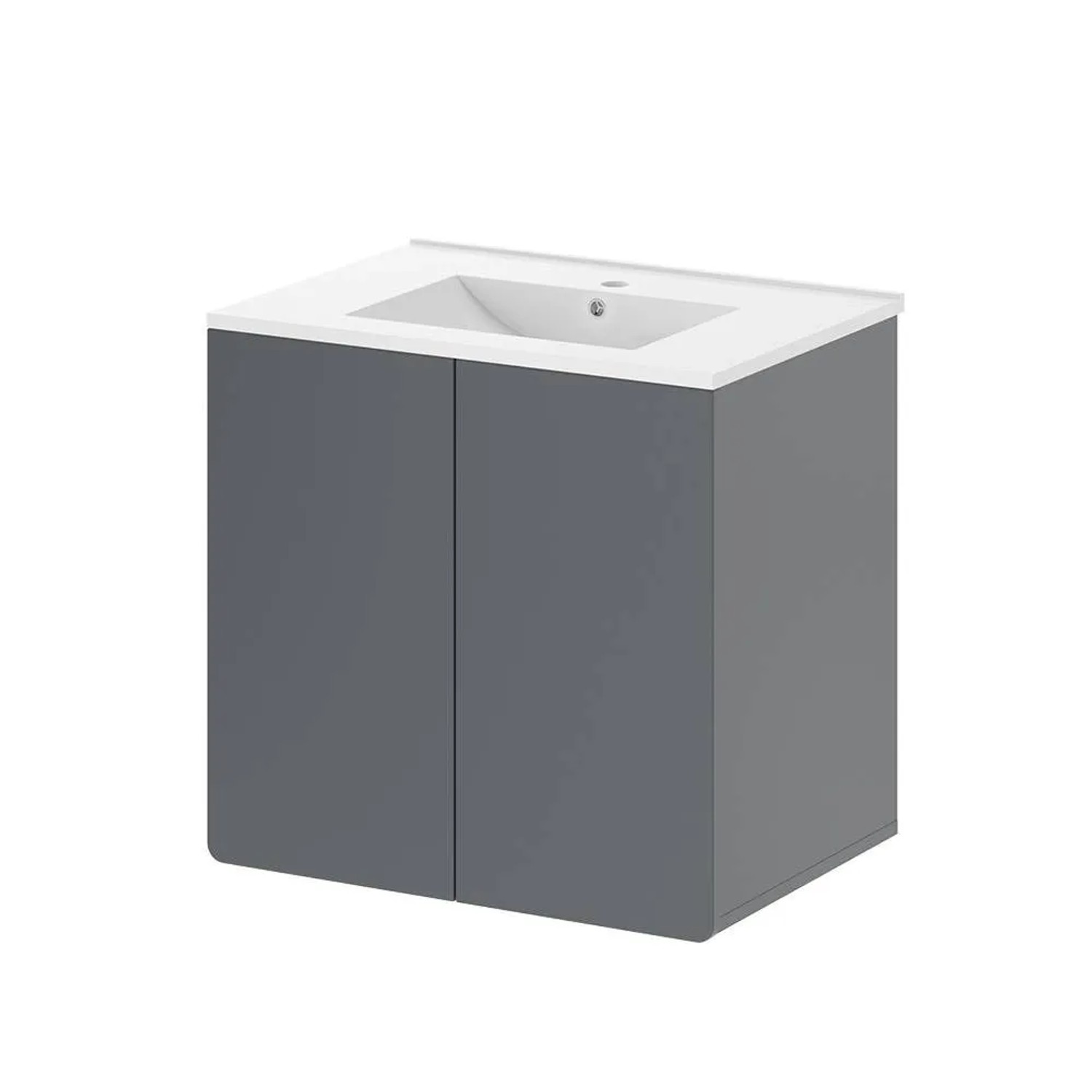 Vicco Waschbeckenunterschrank Izan Grau 60 x 57 2-teilig