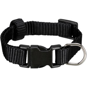 Schwarzes Jollypaw Hundehalsband, Größe L-XL (40-65 cm), aus robustem Nylon.