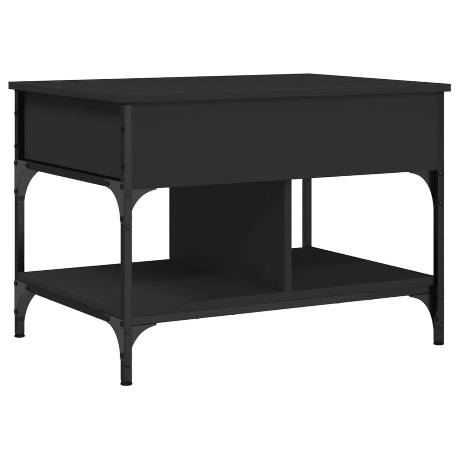 vidaXL Couchtisch Schwarz 70x50x50 cm Holzwerkstoff und Metall günstig online kaufen