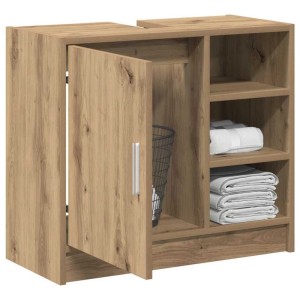 vidaXL Badezimmerschrank Artisan-Eiche 63 x 29 x 55 cm Holzwerkstoff 869213
