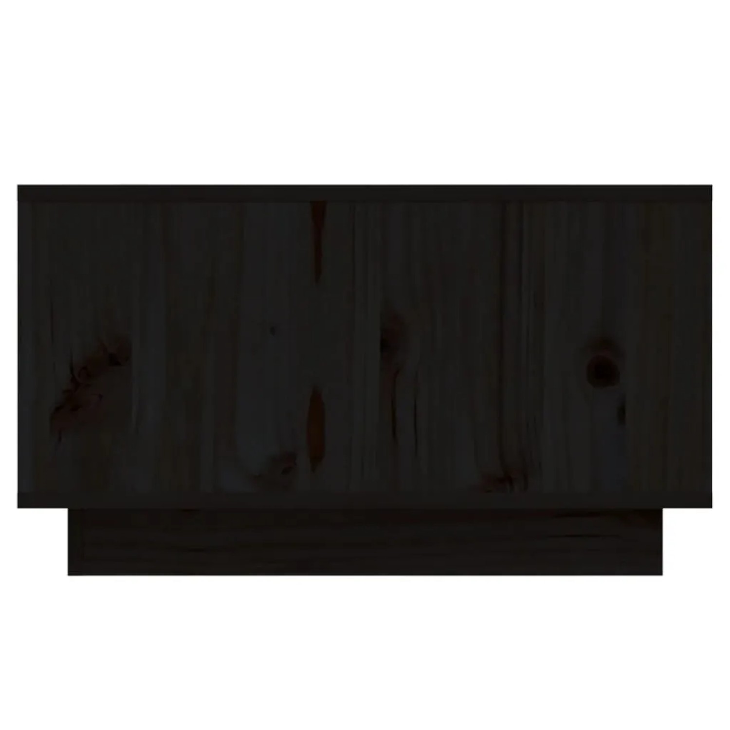 Schwarzer vidaXL Couchtisch aus Kiefernholz, 55x56x32 cm. Tisch mit Schublade.