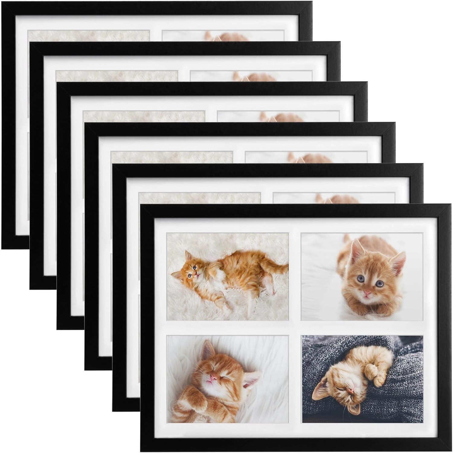 Bomoe Galeria Bilderrahmen 4 Bilder 10x15cm Schwarz 6tlg günstig online kaufen