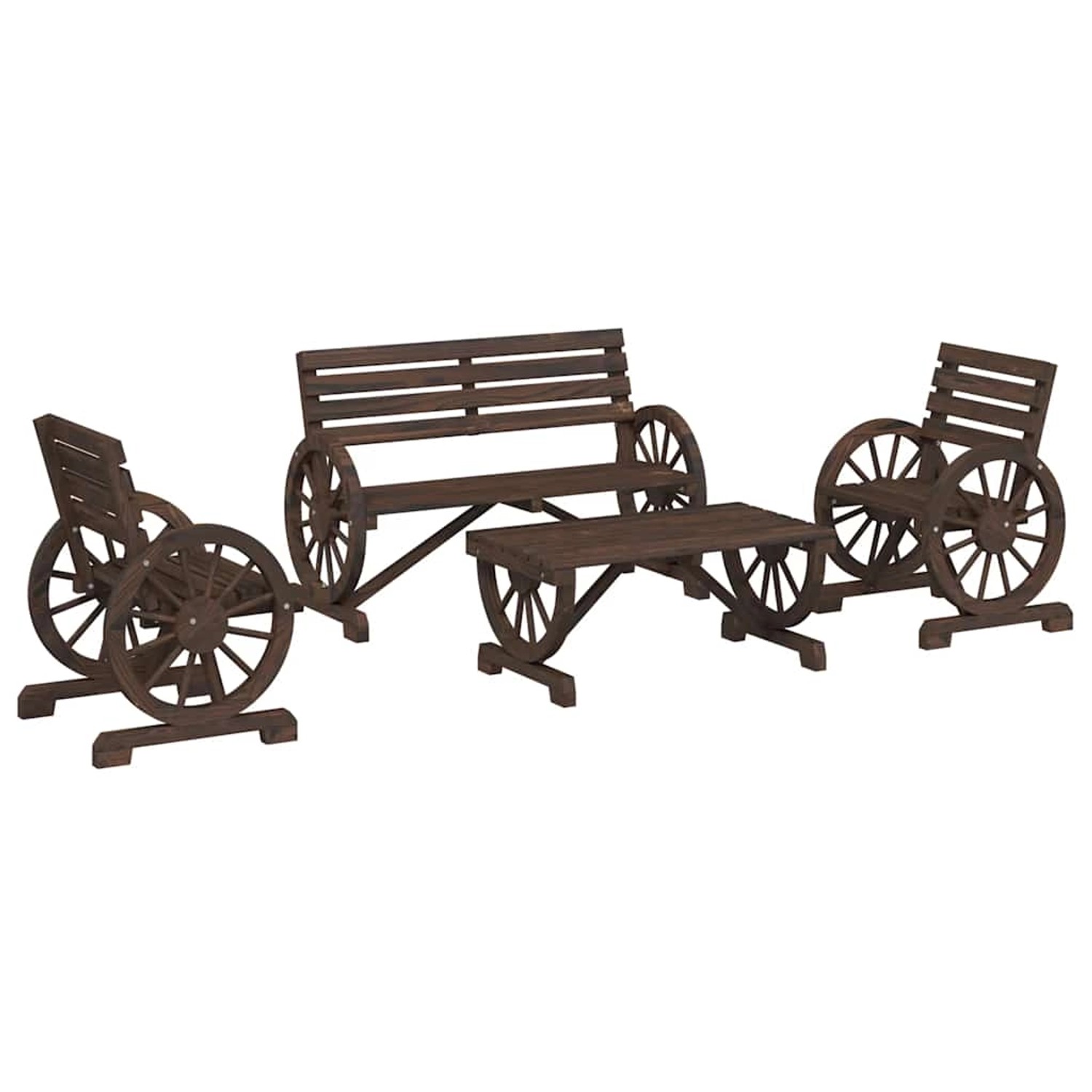 vidaXL 4-Tlg Garten-Lounge-Set Massivholz Tanne 3207132 günstig online kaufen