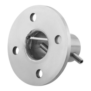 SOTECH Handlauf Bodenanker für Pfosten Geländer Ø42,4 mm Edelstahl inkl. Rosette