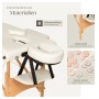 Tectake 3 Zonen Massageliege Daniel Breite 60 cm  Polsterung 5 cm Inklusive Tragetasche  185 x 60 x 62 cm Beige_8