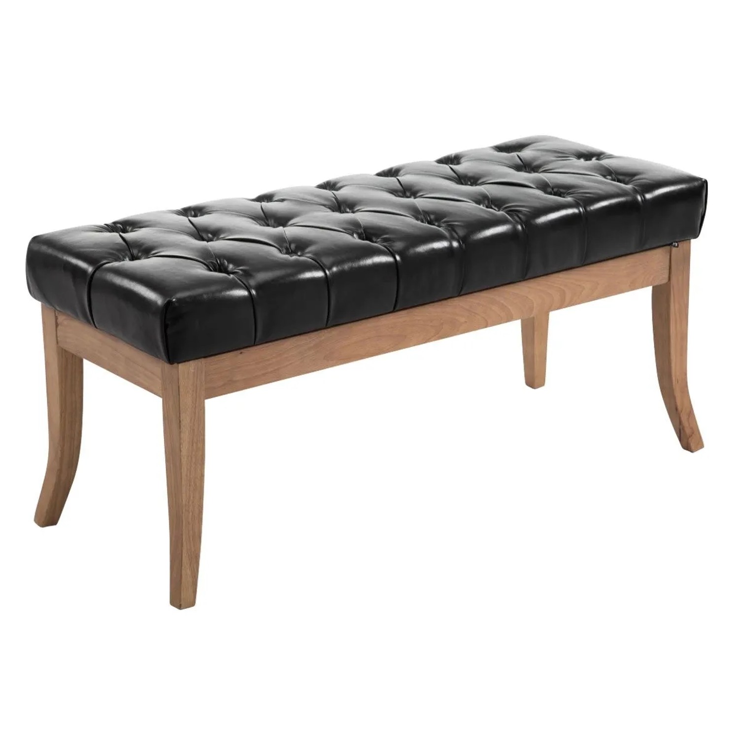 CLP Sitzbank Ramses Kunstleder Antik-Hell Schwarz/100 cm