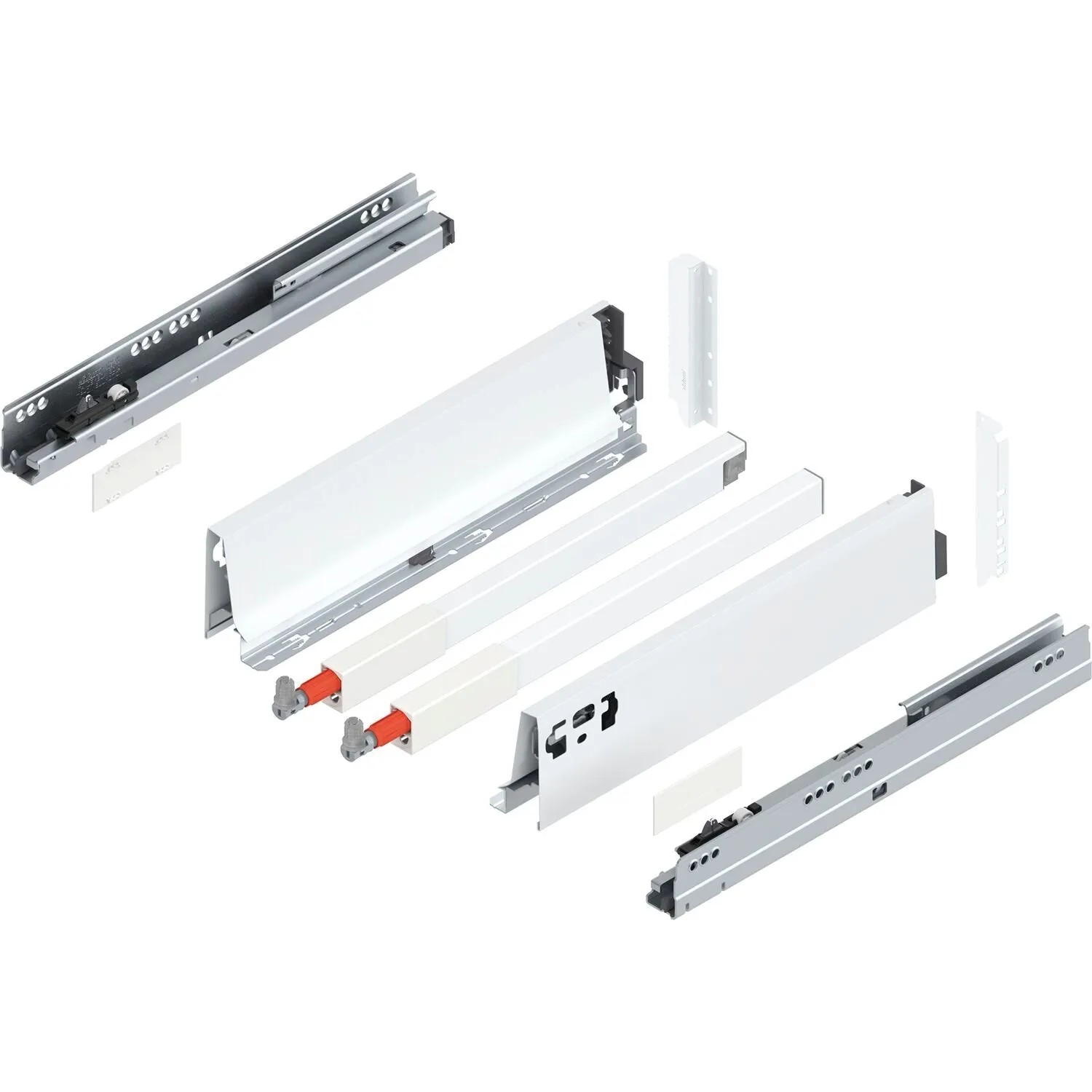 Blum D-Reling Tandembox antaro Vollauszug 350 mm 30 kg Seidenweiß 1 Paar