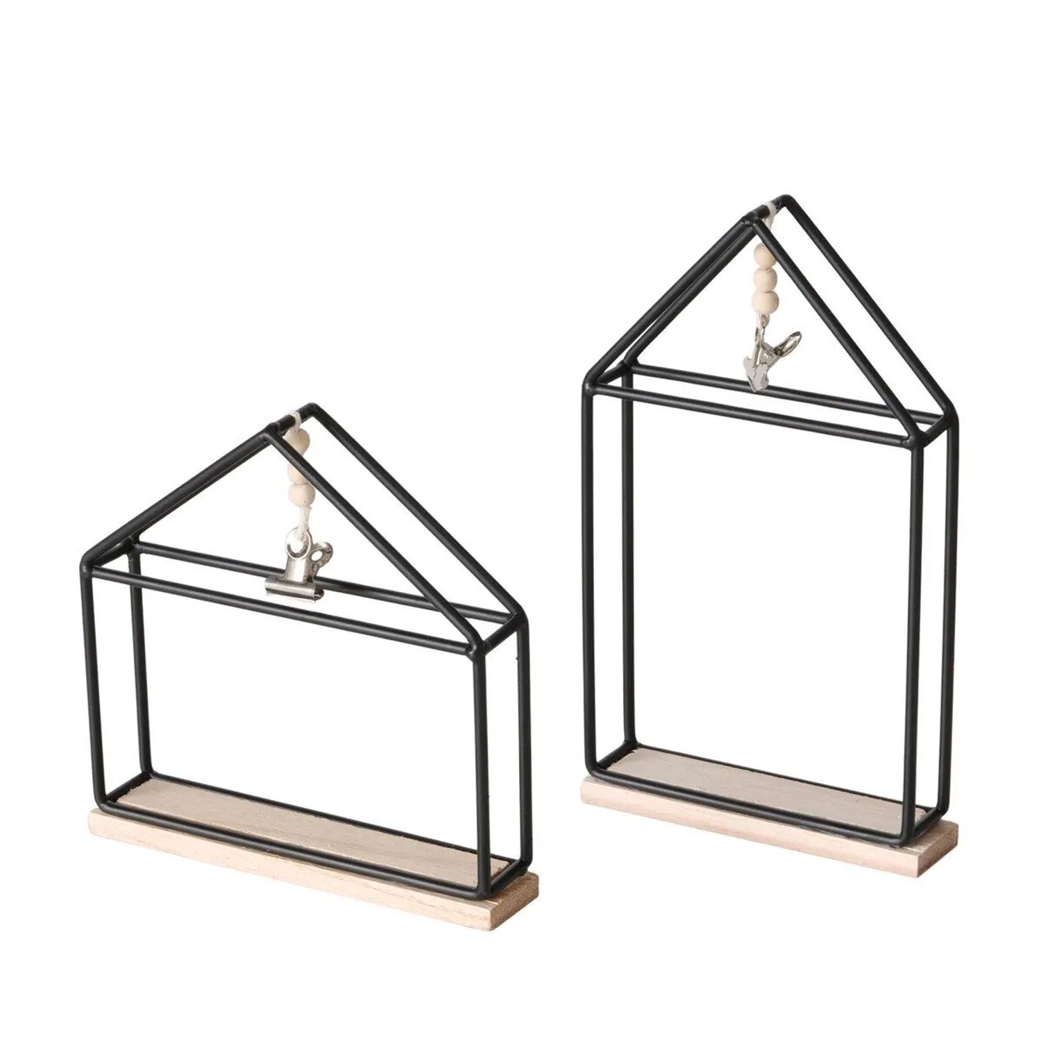 Boltze Bilderrahmen Yaasa 10 cm x 15 cm Schwarz-Natur 2-fach Sortiert