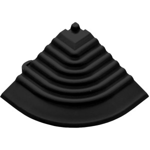 Schwarzes Florco Kunststoff-Eckteil im 4er-Pack für 30x30 cm Klickfliesen.