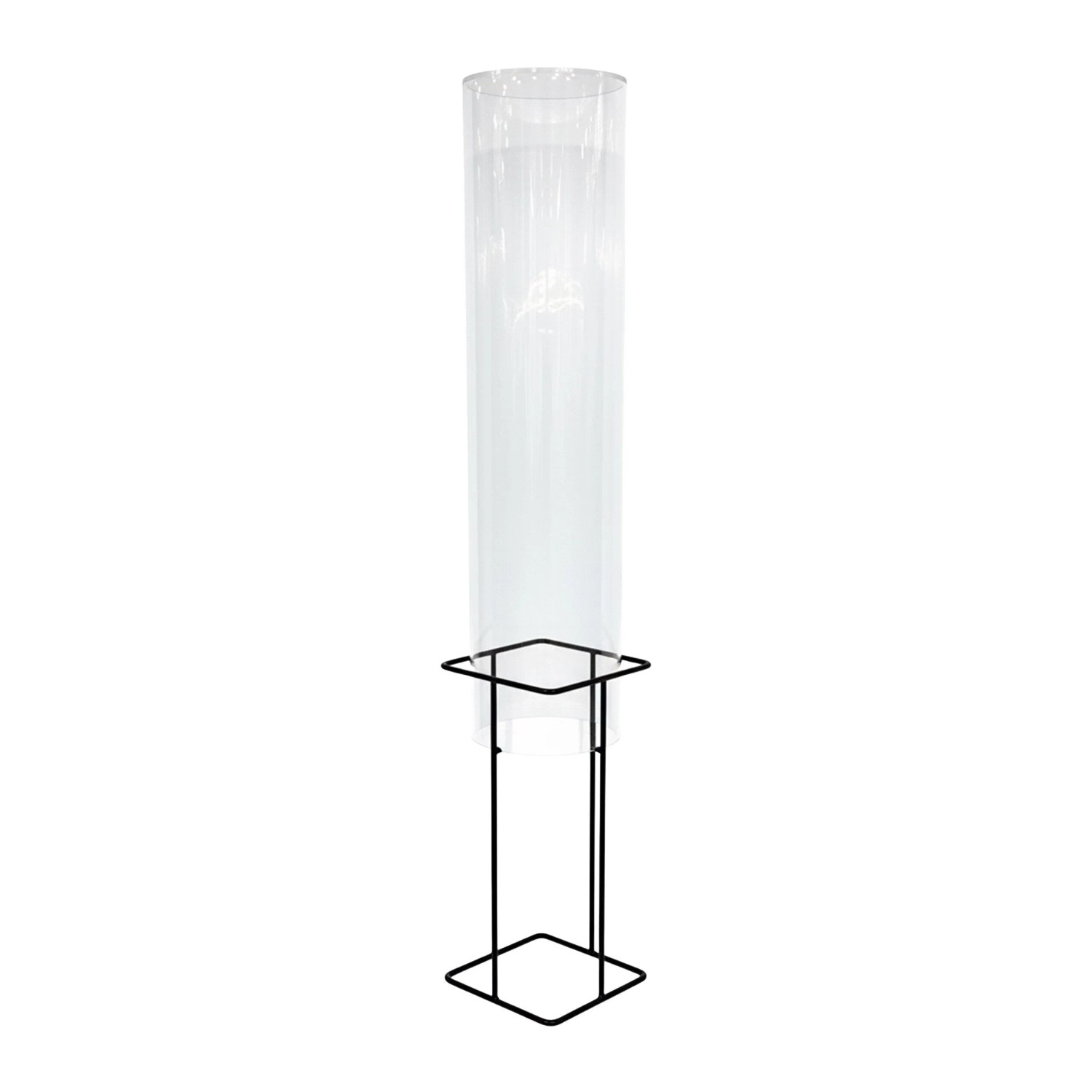 Relaxdays Fischsäule Acryl Eisen Transparent Grau UV-stabil 120 cm x 22 cm x 22 cm 3,3 kg