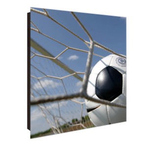Banjado Schlüsselkasten mit Fußball-Motiv, 30x30cm, Magnettafel, 50 Haken.