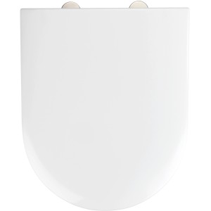 Wenko WC-Sitz Exclusive, passend für V&B Subway, aus Duroplast, weiße Klobrille von oben.