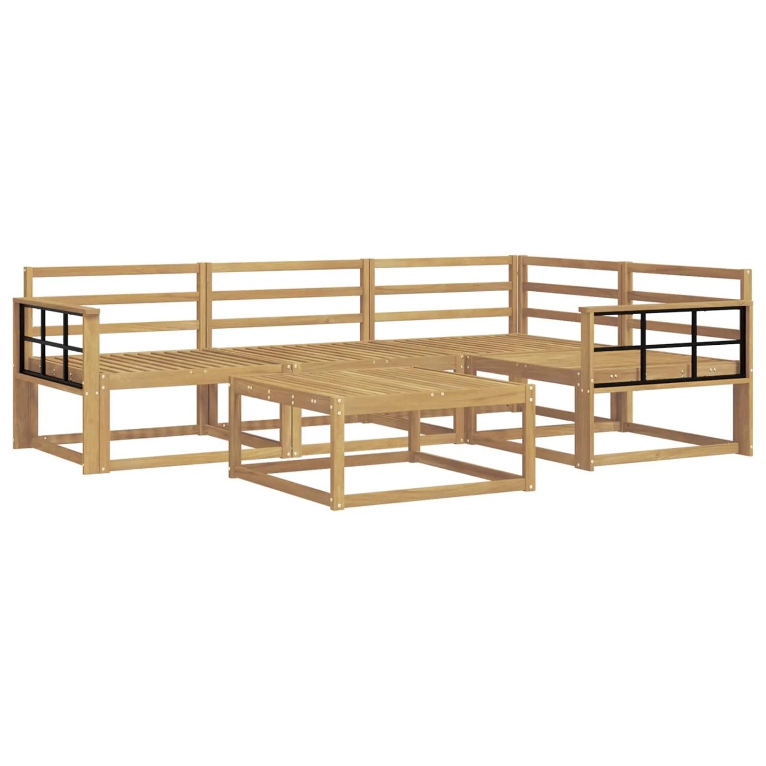vidaXL Outdoor-Sofagarnitur 5 Stk Weiß 79 x 79 x 37 cm 3386418