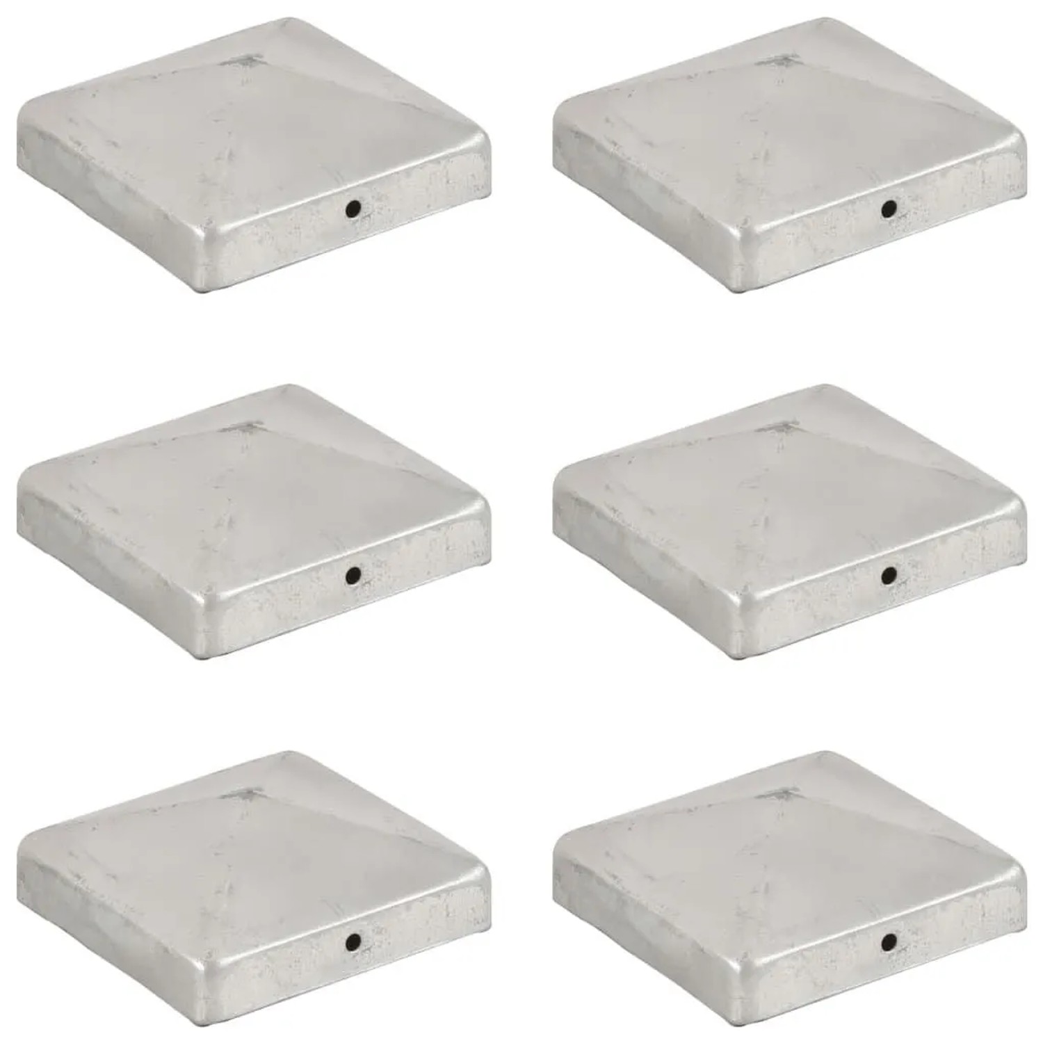 vidaXL Pfostenkappen 6 Stk Pyramide Verzinktes Metall 91 x 91 mm 145491